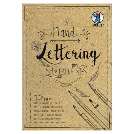 Papírtömb A5, Elephant Skin Kraft/ Ursus Handlettering Papier (10 ív)