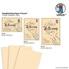  Papírtömb A6, Creme Krém/ Ursus Handlettering Papier (25 ív)