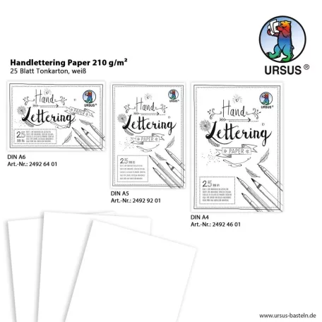 Papírtömb A4/200grs, White Fehér/ Ursus Handlettering Papier (25 ív)