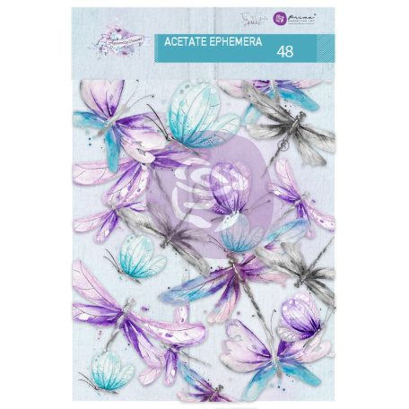 Kivágatok , Aquarelle Dreams Dragonflies/ Prima Marketing Acetate Ephemera (1 csomag)