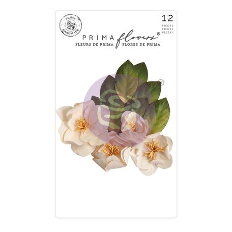 Virág díszítőelem , Magnolia Rouge Peaceful Magnolia/ Prima Marketing Flowers (1 csomag)