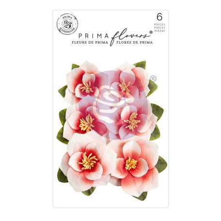 Virág díszítőelem , Magnolia Rouge Blushing Florals/ Prima Marketing Flowers (1 csomag)