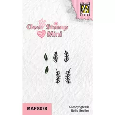   Mini szilikonbélyegző , Pine branches / Nellie's Clear Stamps (1 csomag)