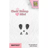   Mini szilikonbélyegző , Pinecones & berries / Nellie's Clear Stamps (1 csomag)