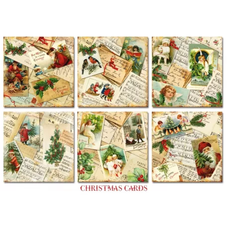 Papírkészlet 8" (120 cm), Christmas Cards / Decorer Scrapbook Paper (24 ív)