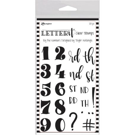 Szilikonbélyegző , By the Numbers / LETTERit Clear Stamps (1 csomag)