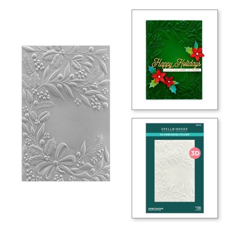 Domborító mappa , Holiday Floral Swag / Spellbinders 3D Embossing Folder (1 db)