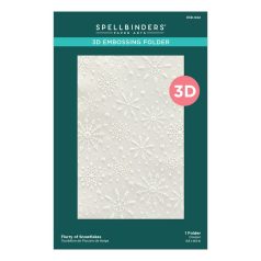   Spellbinders 3D Domborító mappa Flurry of Snowflakes 3D Embossing Folder (1 db)