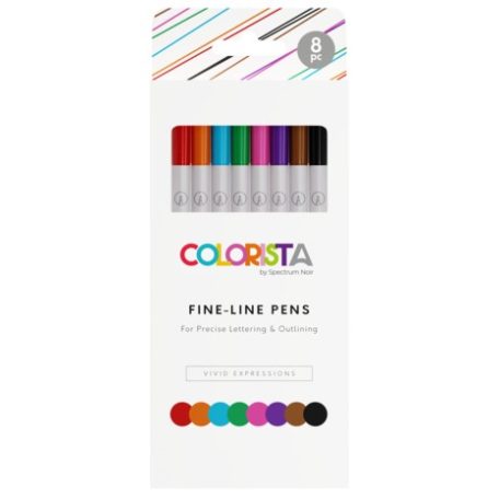 Tűfilc készlet , Vivid Expressions Fine-Line Pen/ Spectrum Noir Colorista (8 db)