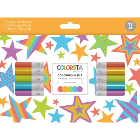 Kétoldalas alkoholos filctoll , Positive Vibes Colouring Kit/ Spectrum Noir Colorista (1 csomag)