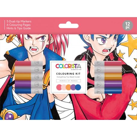 Kétoldalas alkoholos filctoll , Heroes of Manga Colouring Kit/ Spectrum Noir Colorista (1 csomag)