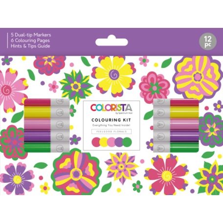 Kétoldalas alkoholos filctoll , Feelgood Florals Colouring Kit/ Spectrum Noir Colorista (1 csomag)