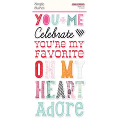 Matrica , Foam Stickers / Simple Stories Heart Eyes (2 ív)