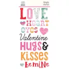 Matrica , Foam Stickers / Simple Stories Heart Eyes (2 ív)