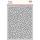 Stencil 6"x8", Oh My Hearts / Simple Stories Heart Eyes (1 db)