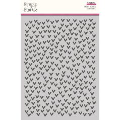   Stencil 6"x8", Oh My Hearts / Simple Stories Heart Eyes (1 db)