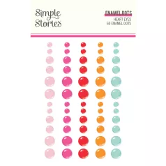   Díszítőelem , Enamel Dots / Simple Stories Heart Eyes (1 ív)