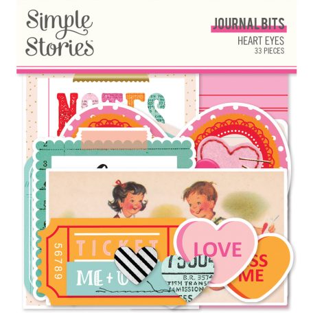 Kivágatok , Journal Bits / Simple Stories Heart Eyes (1 csomag)