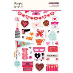 Matrica , Sticker Book / Simple Stories Heart Eyes (12 ív)