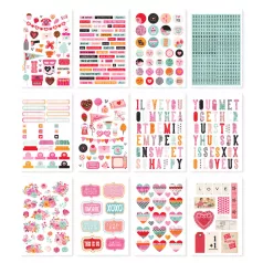 Matrica , Sticker Book / Simple Stories Heart Eyes (12 ív)