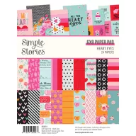   Papírkészlet 6"x8", Paper Pad / Simple Stories Heart Eyes (24 lap)
