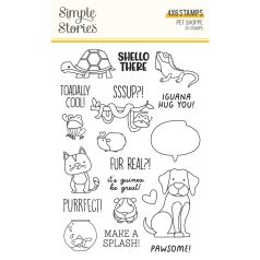   Szilikonbélyegző , Clear Stamps / Simple Stories Pet Shoppe (1 csomag)