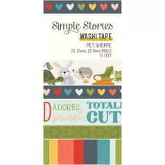   Dekorációs ragasztószalag , Washi Tape / Simple Stories Pet Shoppe (5 db)