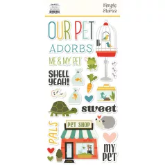 Matrica , Foam Stickers / Simple Stories Pet Shoppe (2 ív)