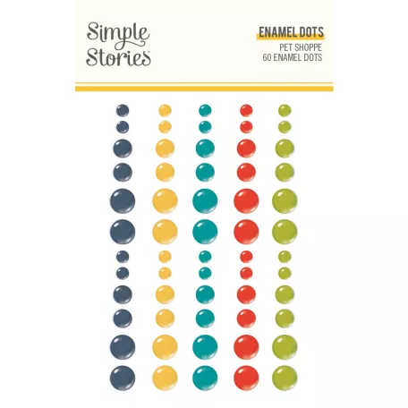 Díszítőelem , Enamel Dots / Simple Stories Pet Shoppe (1 ív)