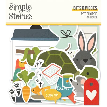 Kivágatok , Bits & Pieces / Simple Stories Pet Shoppe (1 csomag)