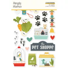 Matrica , Sticker Book / Simple Stories Pet Shoppe (12 ív)