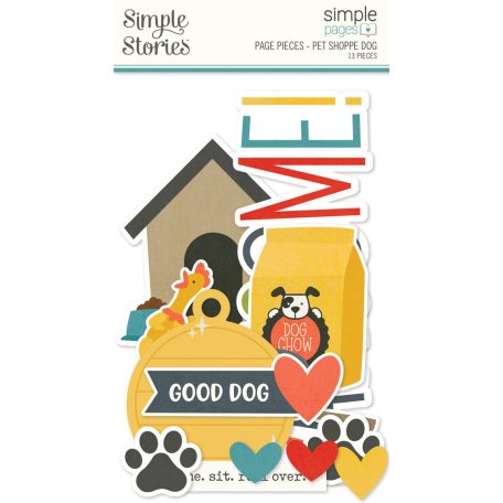 Kivágatok , Simple Pages Pieces / Simple Stories Pet Shoppe Dog (1 csomag)