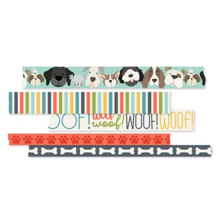 Dekorációs ragasztószalag , Washi Tape / Simple Stories Pet Shoppe Dog (5 db)