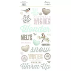   Matrica , Foam Stickers / Simple Stories Simple Vintage Winter Woods (2 ív)