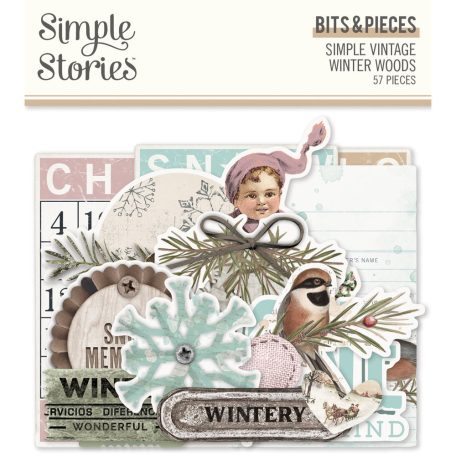 Kivágatok , Bits & Pieces / Simple Stories Simple Vintage Winter Woods (1 csomag)