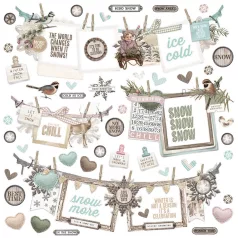   Matrica 12" (30 cm), Banner Sticker / Simple Stories Simple Vintage Winter Woods (1 ív)