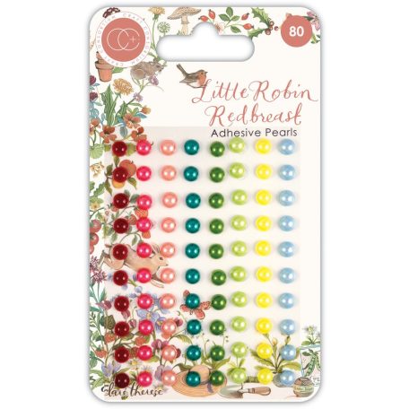 Díszítőelem , Adhesive Pearls / Craft Consortium Little Robin Redbreast (1 csomag)