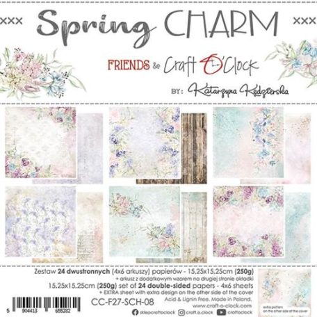 Papírkészlet 6" (15 cm), Spring Charm / Craft O'Clock Paper Collection Set (1 csomag)