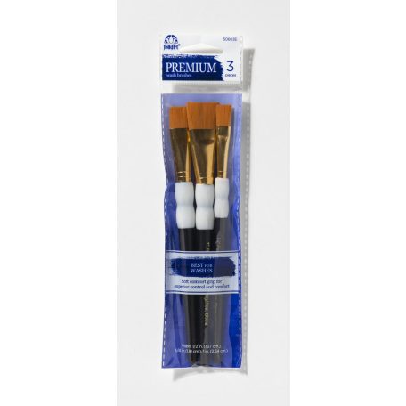Ecset , Premium Wash Brushes Soft Grip / Folkart Brush (3 db)