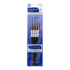   Ecset - kerek , Premium Detail Brushes Soft Grip Detail / Folkart Brush (4 db)