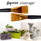 Ecset - lapos , Premium Basecoating Brushes / Folkart Brush (2 db)