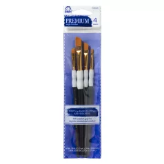   Ecset - vágott végű lapos , Premium Angle Brushes Soft Grip / Folkart Brush (4 db)