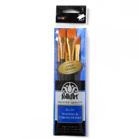 Ecset - vágott végű lapos , Premium Angle Brushes / Folkart Brush (5 db)