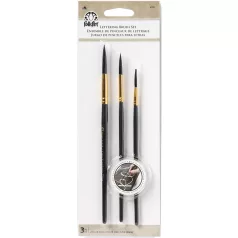 Ecset , Lettering Brush Set / Folkart Brush (3 db)