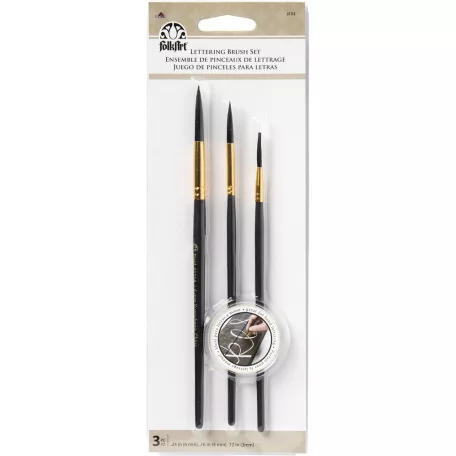 Ecset , Lettering Brush Set / Folkart Brush (3 db)