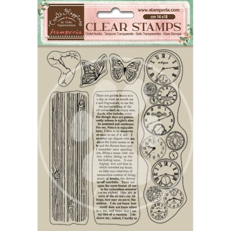 Szilikonbélyegző , Create Happiness Welcome Home Clocks/ Stamperia Clear Stamps (1 csomag)