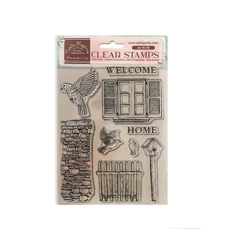Szilikonbélyegző , Create Happiness Welcome Home Birds/ Stamperia Clear Stamps (1 csomag)