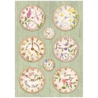   Rizspapír A4, Create Happiness Welcome Home Clocks/ Stamperia Rice Paper (1 ív)