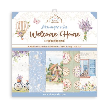 Stamperia Scrapbook papírkészlet 12" (30 cm) - Create Happiness Welcome Home - Paper Pack (10 ív)