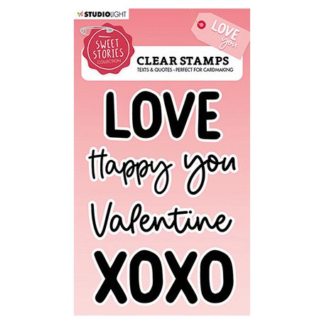 Szilikonbélyegző , Quotes large Love you Sweet Stories nr.328 / SL Clear Stamps (1 csomag)